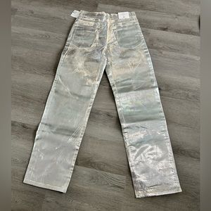 Beautiful Natalie pants silver Zara size 8 USA 40 Europe